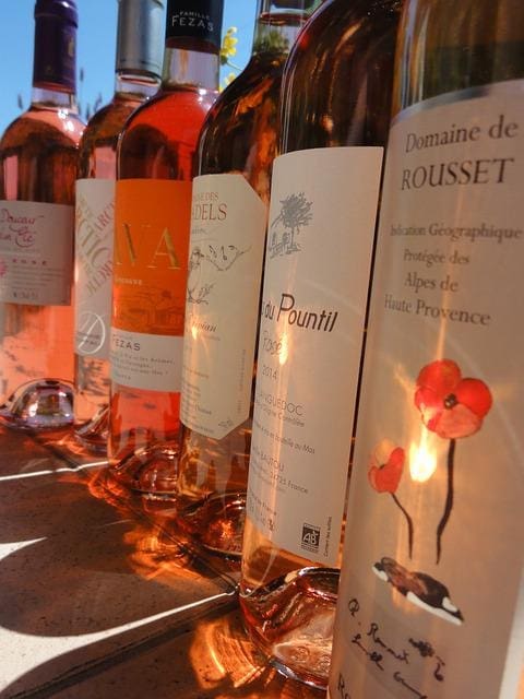 Udvalg af rosévin